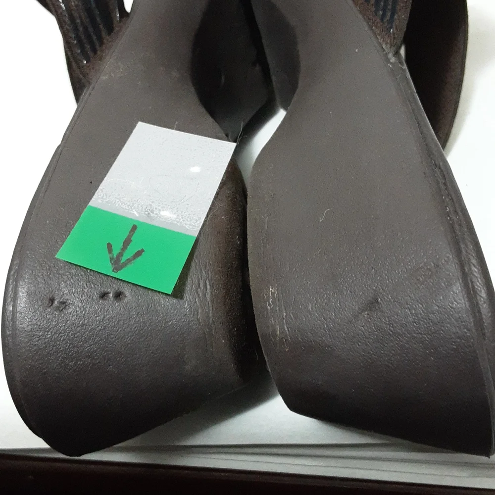 Crocs Brown‎ 3 Straps Wedge Shoes